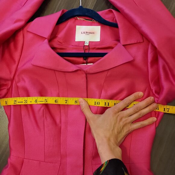 LK Bennett skirt suit - NWT pink jacket & skirt - US2/UK6/EUR34 - silk & wool - Picture 7 of 12